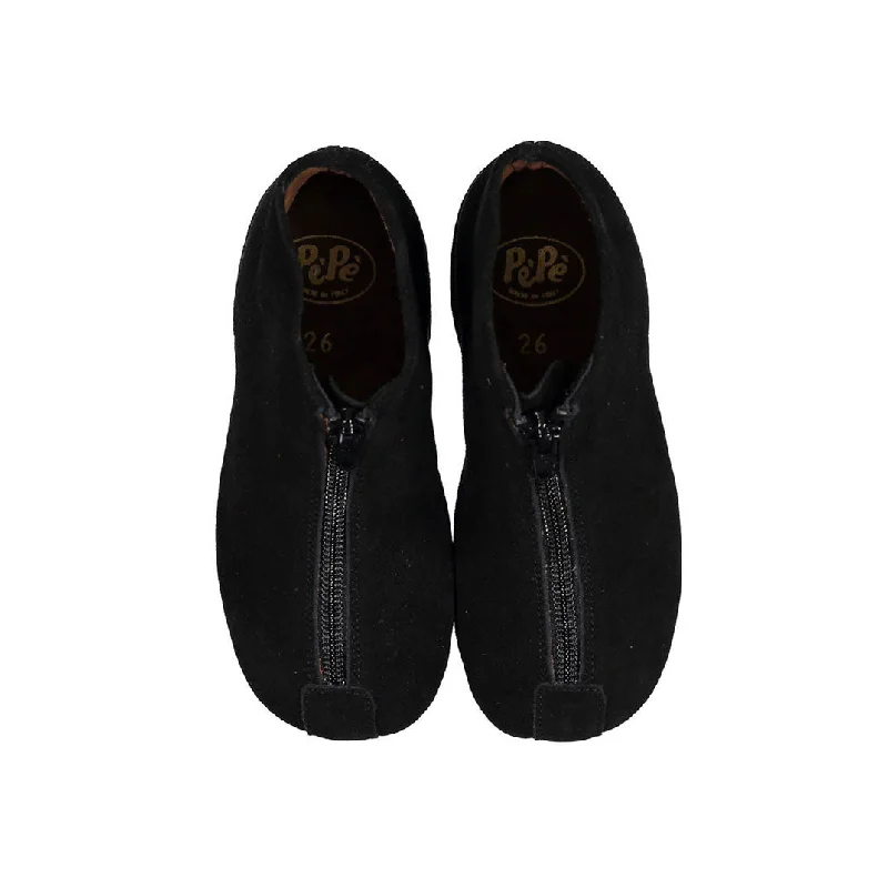  -Anti-scratch scratching board AND cat bed in one -Anti-scratch scratching board AND cat bed in onePepe Black Suede Zip Up Bootie
