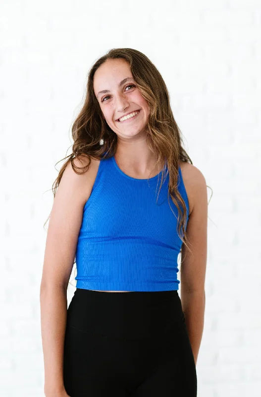 Cropped Racerback - Royal Blue