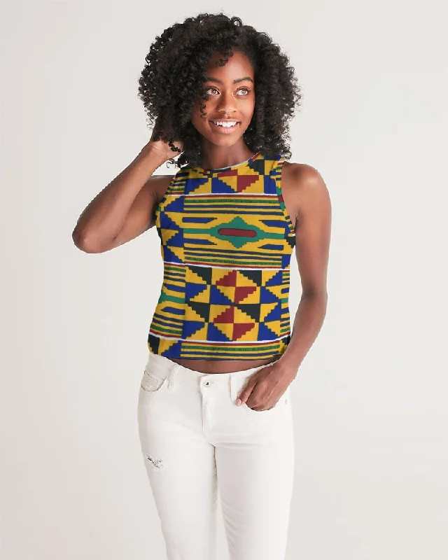 AKH African Kente Cloth Women's Cropped Tank