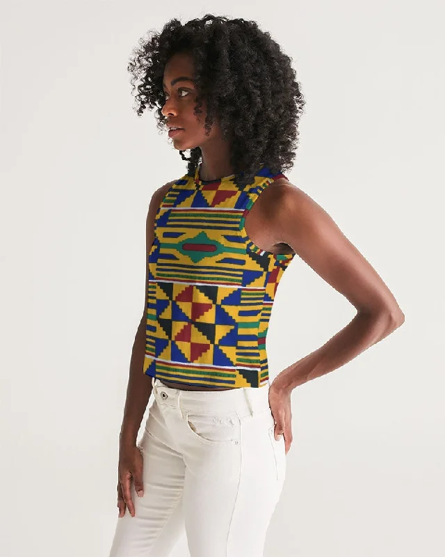 AKH African Kente Cloth Women's Cropped Tank