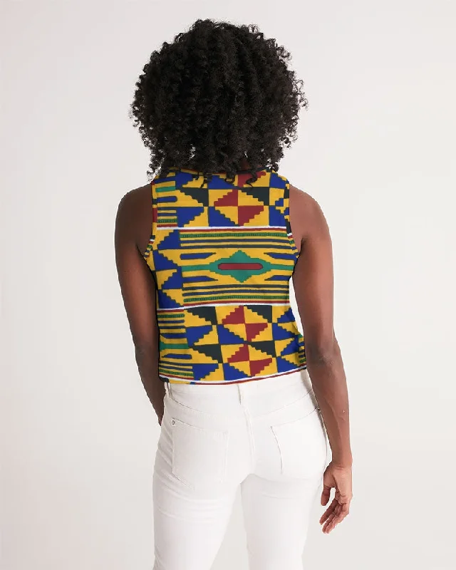 AKH African Kente Cloth Women's Cropped Tank