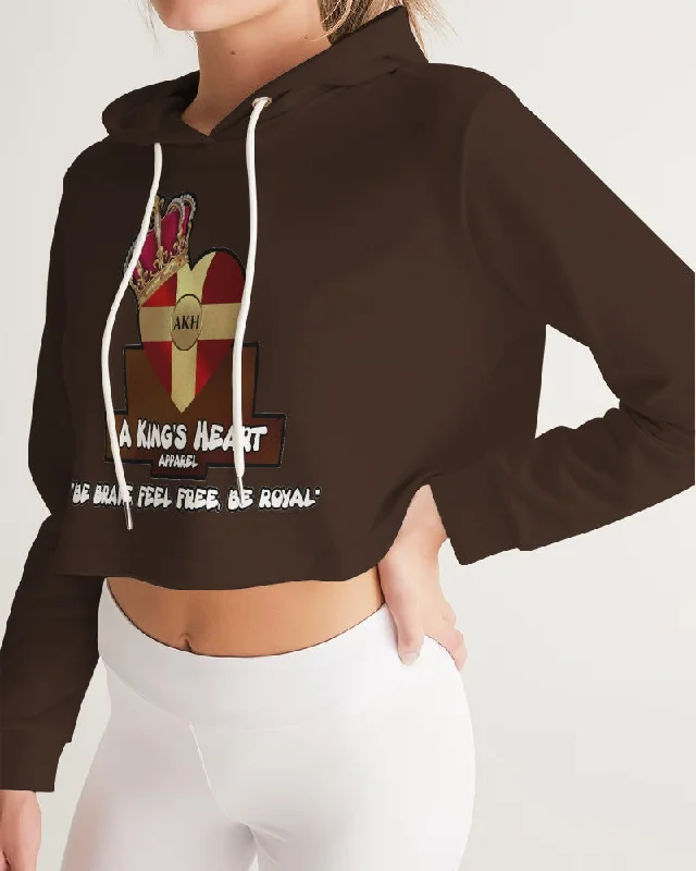 AKH Brown Women's Cropped Hoodie