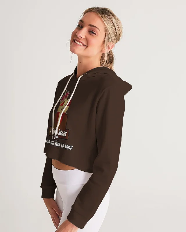 AKH Brown Women's Cropped Hoodie