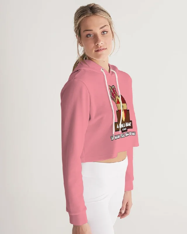 AKH Pink Women's Cropped Hoodie