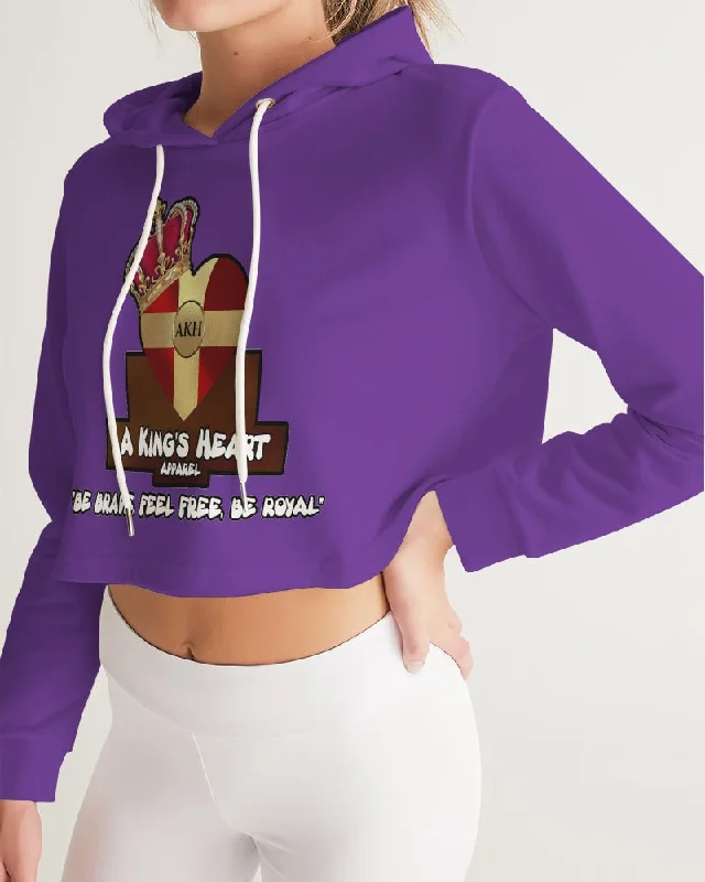 AKH Purple Women's Cropped Hoodie