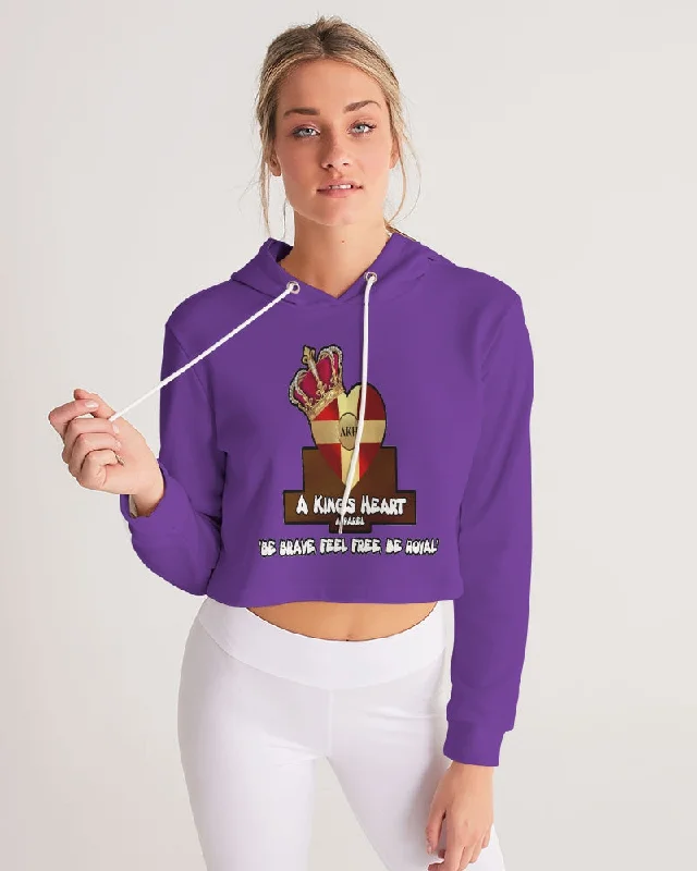 AKH Purple Women's Cropped Hoodie