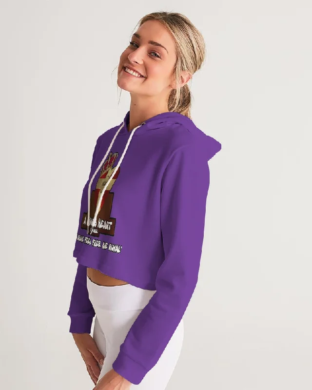 AKH Purple Women's Cropped Hoodie