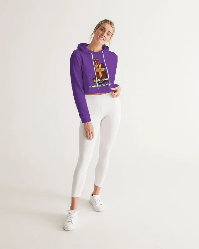 AKH Purple Women's Cropped Hoodie