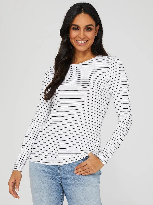 Striped Crew Neck Top