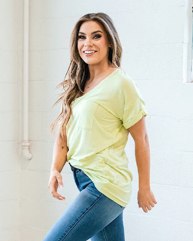 Bexley Citron Boyfriend V Neck Top