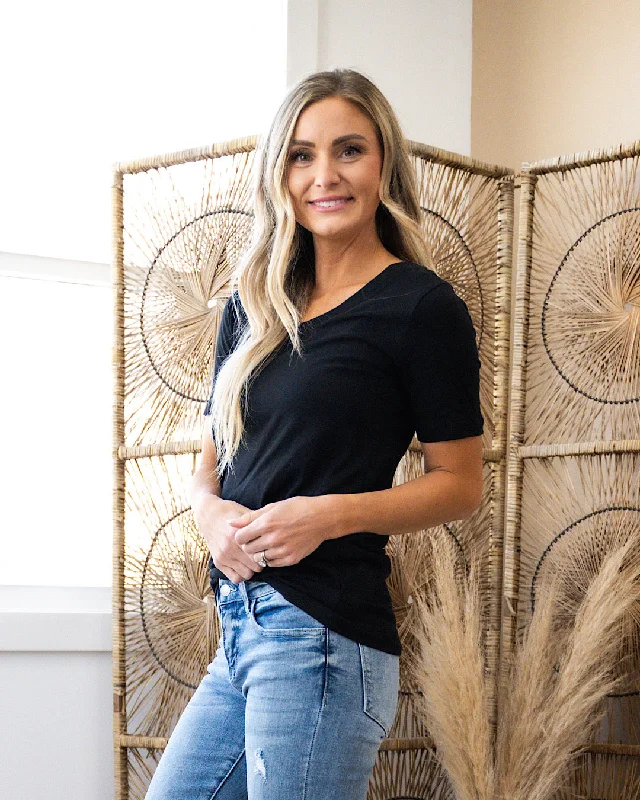 Favorite V Neck Top - Black